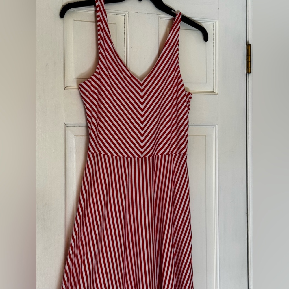 crown‎ & ivy Red and White Striped Maxi Dress - Picture 3 of 6